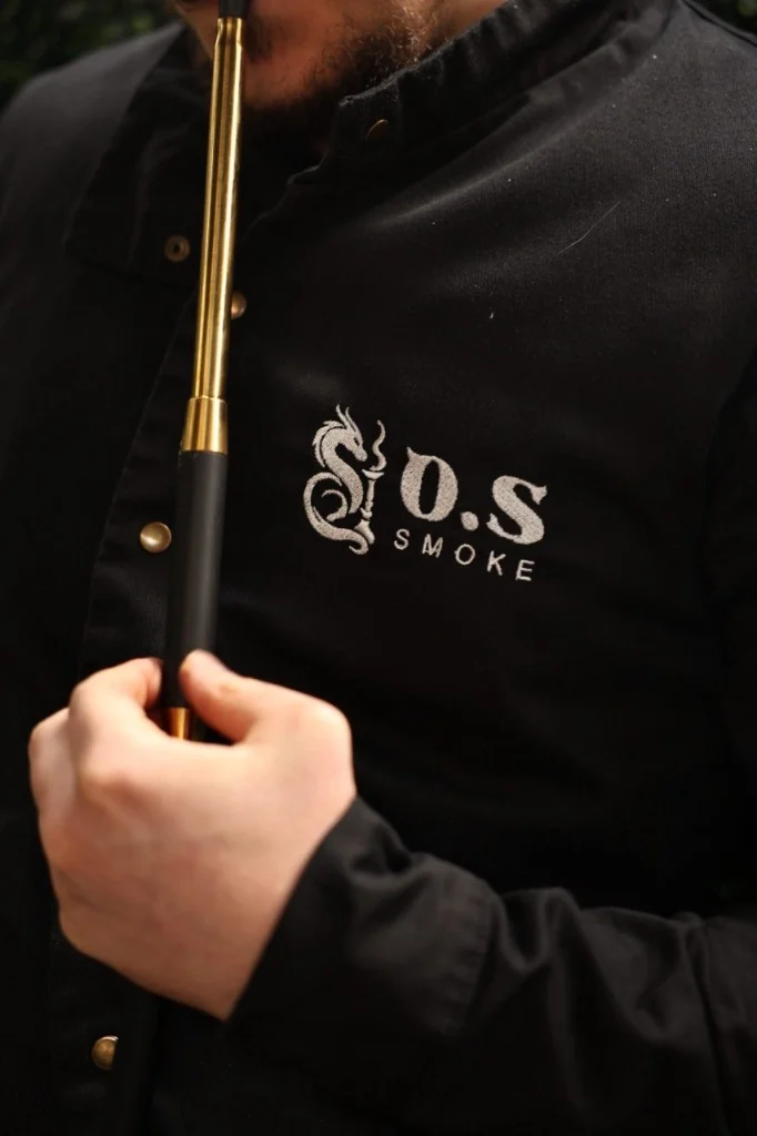 Staff with gold mouthpiece